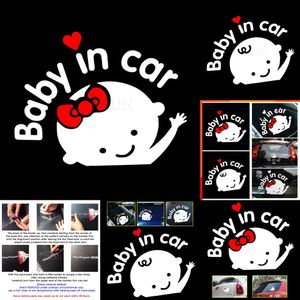 Auto Electronics Funny Car styling 3D Cartoon Stickers Baby In Car Warning Car-Sticker Baby on Board Car Accessories High Quality