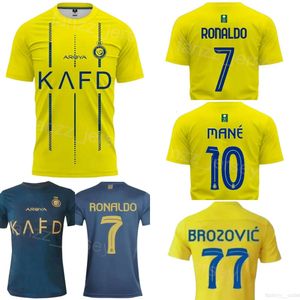 Mężczyźni 23-24 Piłka nożna Al Nassr 10 Sadio Mane Jerseys Club Team 29 Abdulrahman Ghareeb 2 Sultan Al-Ghannam 94 Anderson Talisca 7 Cristiano Ronaldo Football Shirt Mundlid