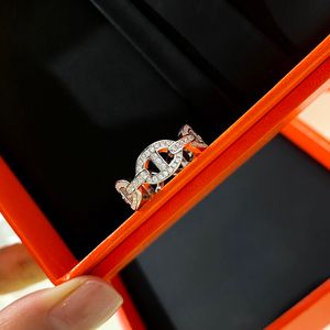 Chaine d Ancre Enchainee ring H for woman designer couple 925 silver diamond size 6-8 T0P Advanced Materials diamond brand designer gift for girlfriend 032