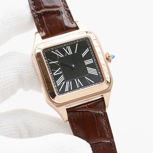 Le Menwatch Men Designer Square 39mm Leather Strap Quartz Pin Buckle Wristwatches for Ladies Watches Montre De Luxe U1 Watch