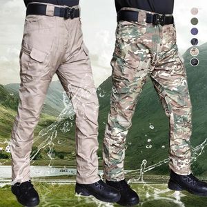 Men's Pants Plaid Waterproof Tactical Fashion Urban Camouflage Overalls Stretch Quick-drying Wear-resistant Multi-pocket