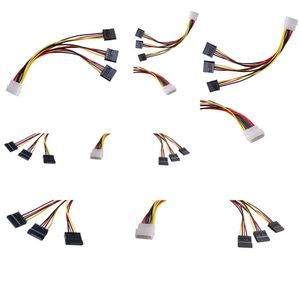 New Laptop Adapters Chargers SATA Adapter Cable IDE 4Pin Male To 3 Port SATA Female Splitter Hard Drive Power Supply Cable SATA Cable 22cm