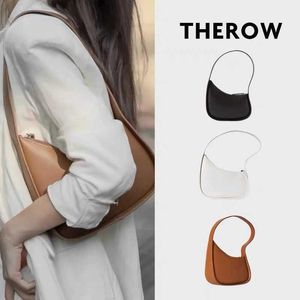 Bolsa The Row Half Moon para mulheres outono e inverno: um novo design exclusivo com Kendou Same Bolsa de couro genuíno de um ombro nas axilas 231215