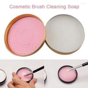 Makeup Brushes Silicone Brush Cleaner Soap Pad Make Up Washing Bowl Tool