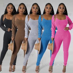 Calças femininas de duas peças Mulheres Tracksuits Corredores Conjunto de duas peças Elegante 2 peças Conjuntos Outfits 2023 Mulheres Outono Inverno Macacões Sexy Two Piece Pant Sets T231215