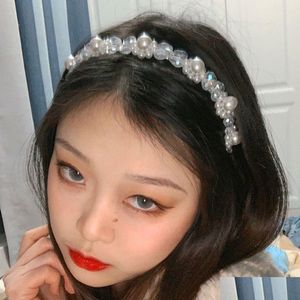 Fasce stile coreano con perle finte bianche per accessori per capelli da sposa copricapo da donna gioielli per feste di nozze consegna a goccia capelli Dhk3F