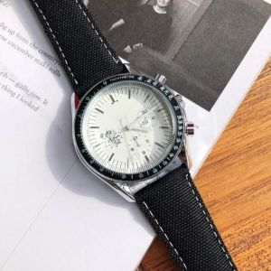 Omeg handledsur för män Mänklockor Sex nålar Alla Dial Work Quartz Watch Brand Clock Fashion Relogio Masculino 01