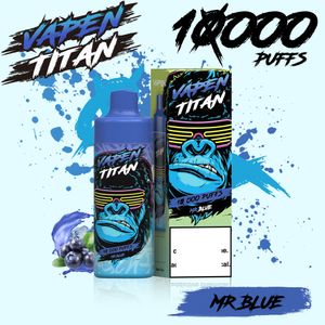 Otantik Vapen Titan 10000 Puflar 10K Tek Kullanımız Vape Razz Bar Yeniden Yeniden Yeniden Yeniden Yeniden Yeniden Yeniden Sigara Vs 12000 Puflar Şarj Edilebilir Hava Akışı Kontrolü Çift Örgü Bobin Vapes