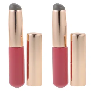 Pincéis de maquiagem 2 Pcs Lip Brush Mulheres Corretivo Varinha Silica Gel Batom Aplicador Varinhas