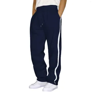 Herrbyxor manliga färgblock Sweatpants Tether stor storlek Byxa Löst höst- och vintersportlappbyxor Outfits Jogging