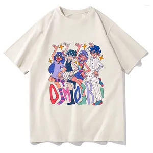 Erkekler tişörtleri anime omori aile gömlek erkekler/kadınlar harajuku grafik sevimli tshirts kawaii unisex üst estetik kıyafetler rahat pamuk tees