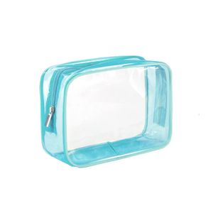 Cosmetic Bags Cases Gift Clear PVC Cosmetic Wash Bag For Girl Design Waterproof Plastic Zipper Travel Portable Makeup Organizer Bag For Lady 231215