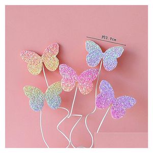 Cake Tools Butterfly Topper Birthday Cakes Decoration 1221955 Drop Delivery Home Garden Kitchen Dining Bar Bakeware Dhjvc