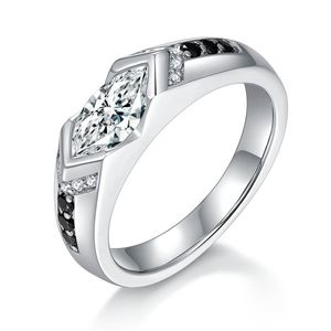 Mężczyźni Kobiety pierścień moissanite biżuteria 925 Srebrna przełę