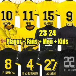 5A+ HALLER 23 24 Футбольные майки REUS DORTMUNDs 2023 2024 Футбольная рубашка Borussia BELLINGHAM NEONGELB HUMMELS BRANDT Мужская детская форма Черный Майо СТРЕЛЬБОВЫЙ ФАН-КЛУБ