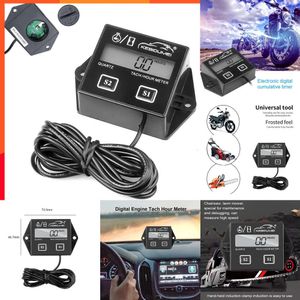 Car Electronics Motorcycle Tach Hour Meter Tachometer for Outboard Motor Lawn Mower Motocross motorcycle marine chainsaw pit bike LCD Digital