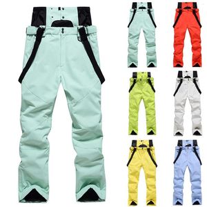 Pantaloni da uomo Uomo Donna Sci Antivento Impermeabile Inverno Addensare Neve Sport all'aria aperta Snowboard Pantaloni con cinturino traspirante Unisex