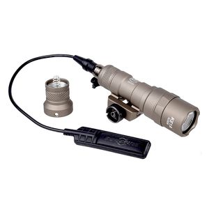 Lanterna tática m300 scout compacta m300b, luz led branca para rifle de saída dupla, compatível com trilho weaver de 20mm