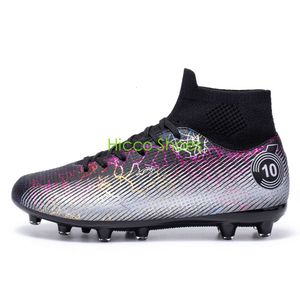 Botas de futebol profissional masculino de alta qualidade preto branco ag tf sapatos de futebol jovens sapatos de treinamento infantil tamanho 35-48