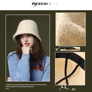 Nuovo cappello lavorato a maglia, cappello freddo in lana di cashmere, conservazione del calore invernale all'aperto, versatile per uomini e donne, fascia grande, cappello calvo, cappello in pelle Gua