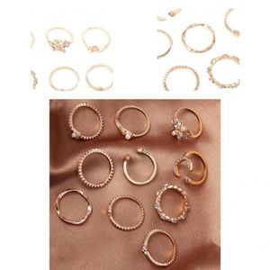 Küme halkaları mücevher 10 adet kadın mizaç şık parmak yüzüğü Dekorasyon için çok açılış ince işçilik263k