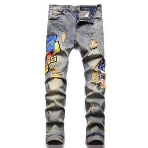 jeans mens designer black embroidery jeans pant jeans Ripped Biker Slim Straight Denim For Men s Print Womens Army Fashion Mans Skinny Pants luxury jeans woman