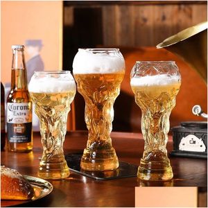 Wine Glasses Creative Football Game Crystal Design Beer Glass Cups Beers Water Mug Barware Party Wine Glasses Drop Delivery Home Garde Dhjig