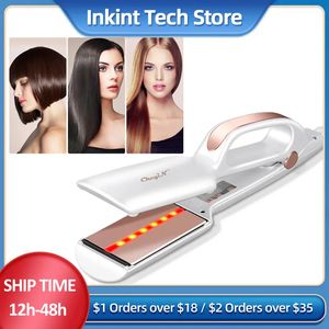 Haarglätter CkeyiN Professionelle Haarglätter Ultra Wide Hair Plank Flat Iron Comb Elektrischer Glätteisen Friseur Styling Tools 231214