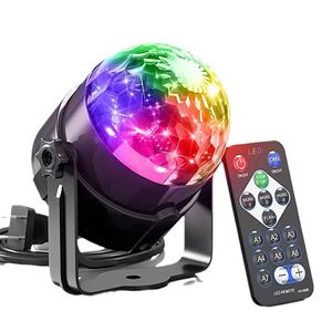 2 Packs Sound Activated Disco Ball Strobe Lamp with Remote Control 7 Modes DJ Bar Stage Light For Holiday Wedding Christmas Party Decoration Lighting