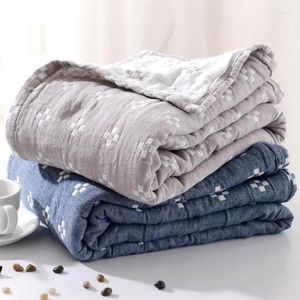 Cobertores Oferta especial Estilo japonês Toalha de algodão Quilt Quatro camadas de ar condicionado de gaze Sofá de quarto de cano casual casual