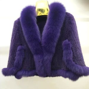 Kadınlar Kürk Faux Fur kadın gerçek kürk ceket gerçek vizon kürk ceket bayan moda örgü şal panço pelerin% 100 doğal vizon kürk palto 231214