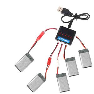 3.7V 400mAh 35C Lipo Battery and Battery Charger for X4 H107 H31 KY101 E33C E33 U816A V252 H6C RC Quadcopter Drone Spare Part Accessories