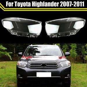 Lekkie czapki do Toyota Highlander 2007 2008 2008 2011 2011 przez przezroczystą lampę z abażury przednią reflektor