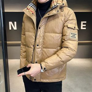 2023 Men's Winter Outdoor Windproof Down Jacket Fashion Men's Casual Hooded Jacket Designer Märke Badge broderad bomullsjacka Luxury Brand dragkedja Down Jacket