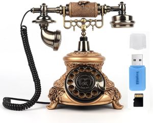 Retro Audio Ziyaretçi Kitap Telefon Kaydedici Herhangi bir Özel Durumlara Harika Bir Ek - Düğün Fikri Alternatif Ziyaretçi Düğün Partisi (Altın Bakır) Telefon