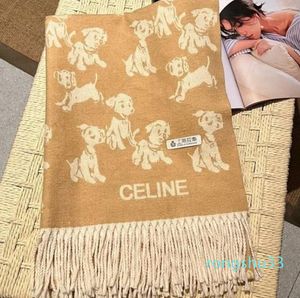 Lenços inverno cashmere cachecol mulheres moda impressão cão quente xale padrão envoltório pashmina neckerchief poncho borla