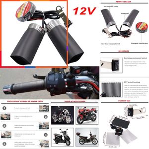 Eletrônicos para carro motocicleta alças aquecidas apertos atv snowmobile guiador aquecedor kit para suzuki yamaha volante aquecido 12v universal