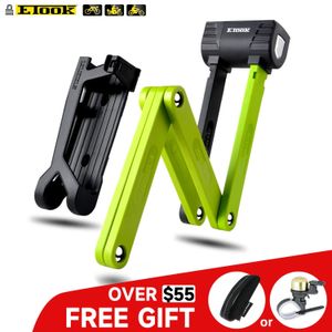 Lucchetti per bici ETOOK Lucchetto a catena pieghevole per bicicletta Antifurto Moto E-bike Scooter Blocco articolato Taglierina anti-taglio MTB Accessori di sicurezza per bici 231214