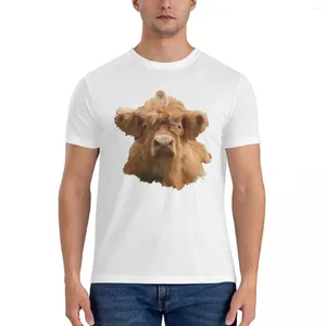 Męskie koszulki T-shirt puszysta krowa i dziecięca laska bawełniana koszulka z kurczakiem z kurczakiem