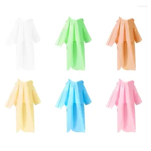 Capas de chuva 6 pcs descartáveis chuva ponchos para crianças crianças espessadas capa de chuva ao ar livre camping casaco de emergência