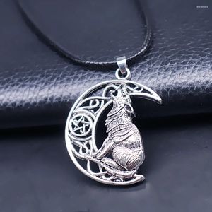 Pendant Necklaces Fashion Nordic Mythical Animal Wolf Metal Necklace FIT Men's Religion Amulet Jewelry Stainless Steel