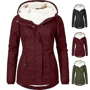 여성용 파카 스 지퍼 야외 재킷 여성 따뜻한 바람 방수 방수 산악 후드 코트 가을 겨울 긴 소매 단색 TOPSL231215