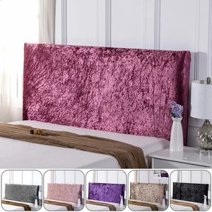 BEDSPREAD Luxury Elastic All-Inclusive Bed Headboard Cover Crushed Velvet Non-Slip Head Board Cover Bed Back Dust Protector Cover 231214
