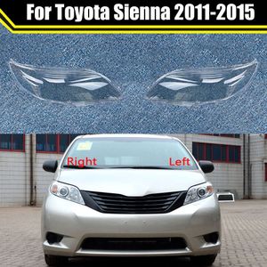 Carro transparente farol escudo lâmpada sombra farol lente tampas capa abajur habitação caso para toyota sienna 2011-2015