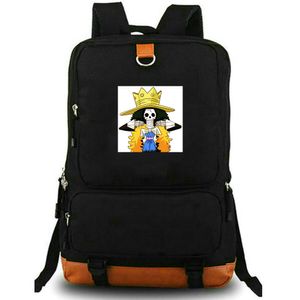 Mochila Brook One Piece daypack Burukku bolsa escolar Pacote de desenho animado Mochila impressa Mochila de lazer Mochila para laptop pacote de dia