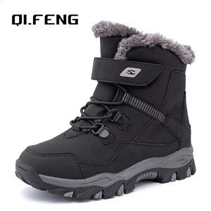 Botas de inverno crianças neve botas quentes sapatos de pele meninos tênis de borracha caminhadas sapato moda crianças sapatos botas de couro à prova dwaterproof água crianças 231214