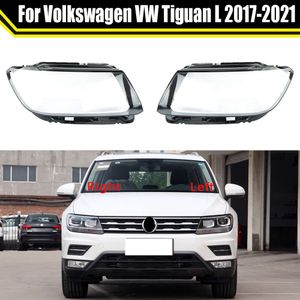 VW Tiguan için Otomatik Lamba Kılıfı L 2017 2018 2018 2019 2020 2021 Cam lens Kabuk Araba Far Kapağı Işık Kapakları