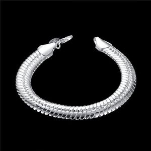 Wedding gift 10M flat snake bracelet - me 925 silver bracelet JSPB231 Beast gift men and women sterling silver plated Chain link 2903