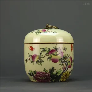 Bolsas de jóias Pastel Riqueza Longevidade Bule de Chá Porcelana Decoração Clássica Estudo Antigo Coleção Organizador