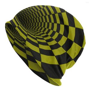 Berretti Nero Giallo Tunnel Vortex Caps Autunno Inverno Street Skullies Berretti Cappello Uomo Donna Adulto Estate Caldo Cofano lavorato a maglia